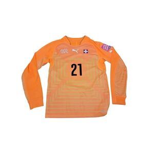 Official PUM Switzerland 2015 Goalkeeper Jersey Match Prepared & Signed Size M
